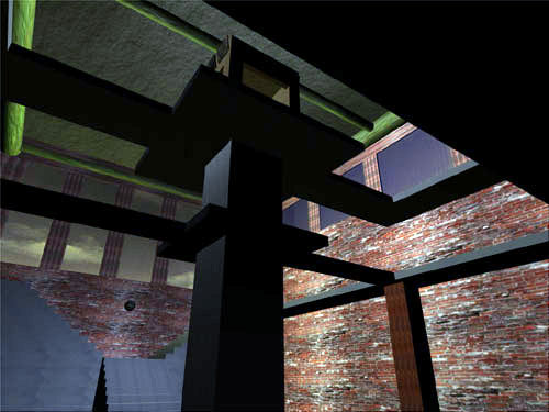 The view from the starting position, showing the level