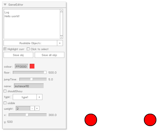 The AS3 Game Object Editor