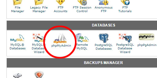 Going to phpMyAdmin