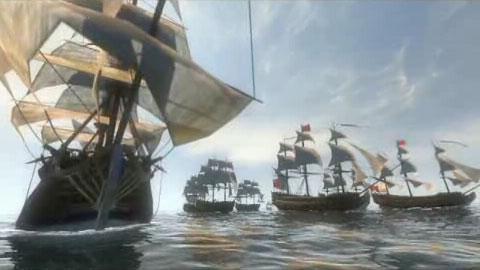 Naval battles in the game Empire Total War