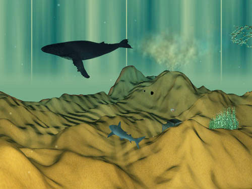The underwater scene screen